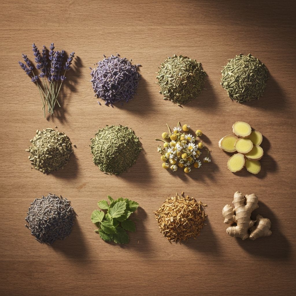 Dried herbs and natural botanical ingredients